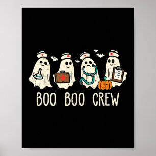 Boo Boo Crew Verpleegster Grappige Ghost Vrouwen H Poster