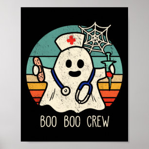 Boo Boo Crew Verpleegster Grappige Ghost Vrouwen H Poster