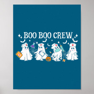 Boo Boo Crew Verpleegster Halloween Grappige Verpl Poster