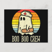 Boo Boo Crew Verpleegster Halloween Voor Verpleegs Feestdagenkaart (Voorkant)