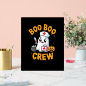 Boo Boo Crew Verpleegster Schattig Spook Halloween Acryl Bord (Huwelijk)