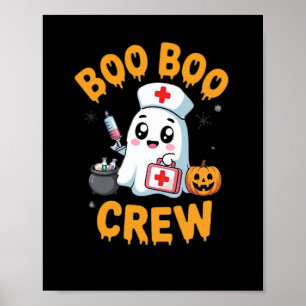 Boo Boo Crew Verpleegster Schattig Spook Halloween Poster