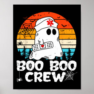 Boo Boo Crew Zurse Funny Ghost Women Halloween Nur Poster