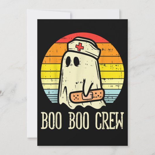 Boo Boo Crew Zurse Halloween voor verpleegkundigen Kaart (Voorkant)