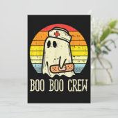 Boo Boo Crew Zurse Halloween voor verpleegkundigen Kaart (Staand voorkant)