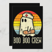 Boo Boo Crew Zurse Halloween voor verpleegkundigen Kaart (Voorkant / Achterkant)