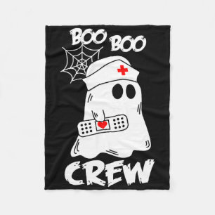 Boo Boo Crew Zurse Shirten Halloween Verpleegbare  Fleece Deken