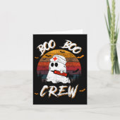 Boo Boo Crew Zuster Halloween verpleegster voor vr Kaart (Voorkant)