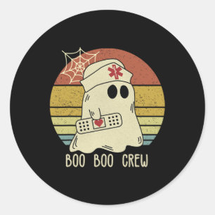 Boo Boo Crew Zuster Halloween verpleegster voor vr Ronde Sticker