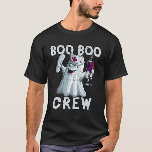 Boo Boo Crew Zuster Halloween verpleegster voor vr T-shirt (Voorkant)