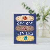 Boo-Boo Fixer Bandaids Briefkaart (Staand voorkant)