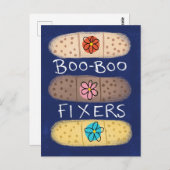 Boo-Boo Fixer Bandaids Briefkaart (Voorkant / Achterkant)