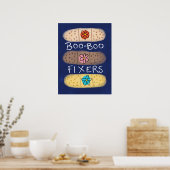 Boo-Boo Fixer Bandaids Poster Wall Art (Keuken)