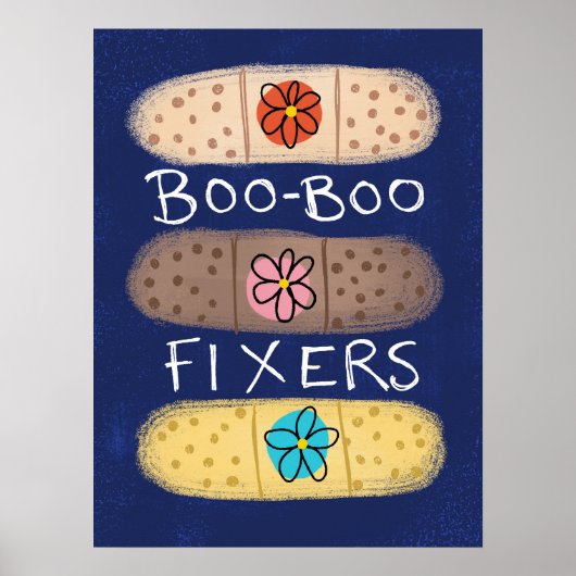 Boo-Boo Fixer Bandaids Poster Wall Art (Voorkant)