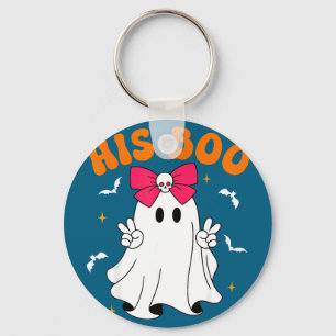 Boo & boo grappige bijpassende halloween koppels sleutelhanger