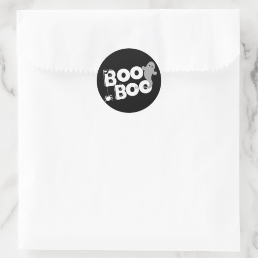 Boo Boo halloween Ronde Sticker (Tas)