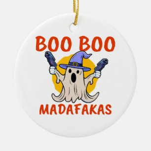 Boo Boo Madafakas Grappige Halloween Geest Keramisch Ornament