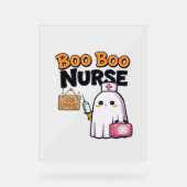 Boo Boo Nurse On Duty Classic T-shirt Acryl Bord (Voorkant)