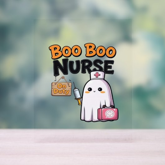 Boo Boo Nurse On Duty Classic T-shirt Acryl Bord (Neutraal)