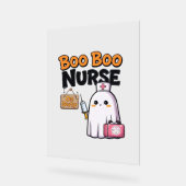 Boo Boo Nurse On Duty Classic T-shirt Acryl Bord (Hoek)