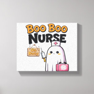 Boo Boo Nurse On Duty Classic T-shirt Canvas Afdruk