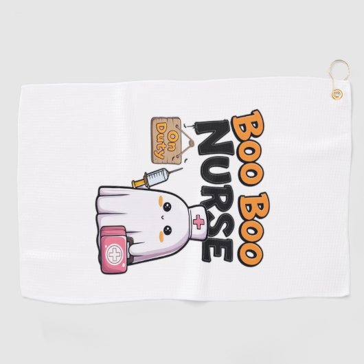 Boo Boo Nurse On Duty Classic T-shirt Golfhanddoek (Horizontaal)