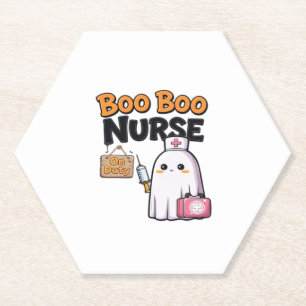 Boo Boo Nurse On Duty Classic T-shirt Kartonnen Onderzetters