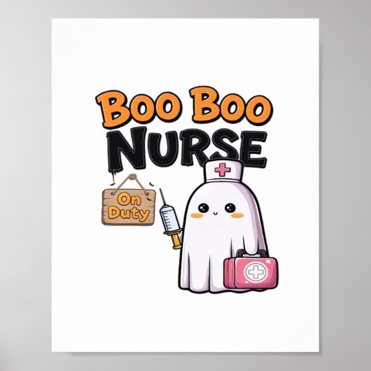 Boo Boo Nurse On Duty Classic T-shirt Poster (Voorkant)