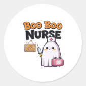 Boo Boo Nurse On Duty Classic T-shirt Ronde Sticker (Voorkant)