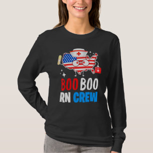 Boo Boo Rn Crew American Flag 4 juli Verenigde Sta T-shirt