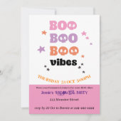 BOO BOO Vibes Halloween Party Kaart (Voorkant)