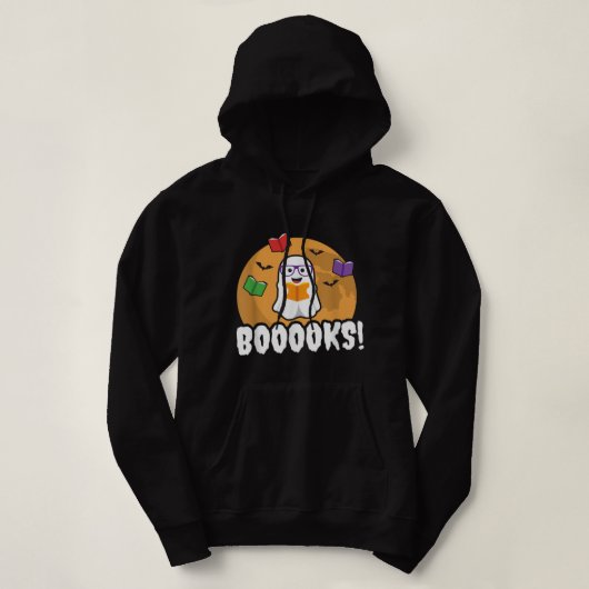Boo Booooks Ghost T Shirt Read Books Library Gift (Design voorkant)