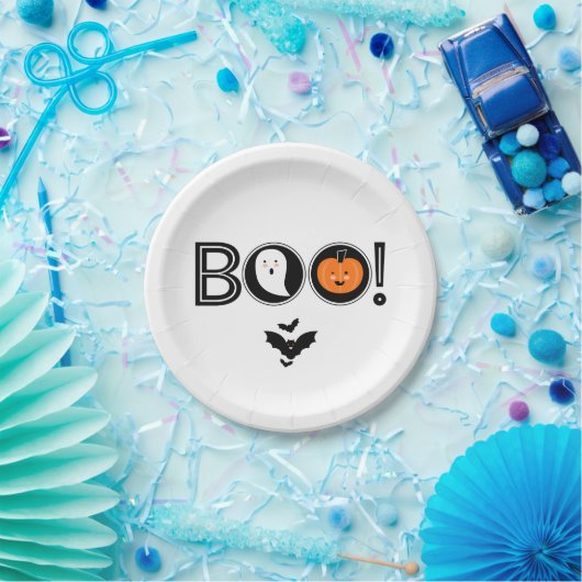 Boo. Bord van hakpapier (Feest)