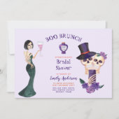 BOO BRUNCH Vrijgezellenfeest Paars Sinaasappel Hal Kaart (Voorkant)