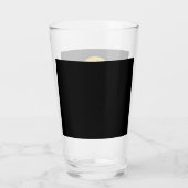 Boo Bulldog met pompoen spin en maan Glas (Achterkant)