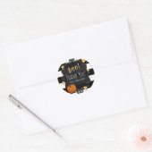 Boo! Candy Corn Halloween-feest cadeaustickers Ronde Sticker (Envelop)