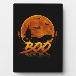 Boo Carrier Vliegtuig Funny Halloween voor militai Fotoplaat