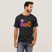 Boo Cat Pumpkin Halloween Ghost Costume Leopard T-shirt (Voorkant volledig)