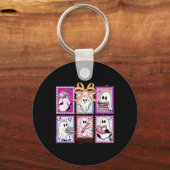 Boo Coquette Halloween leraar Funny Ghost Trick O Sleutelhanger (Voorkant)