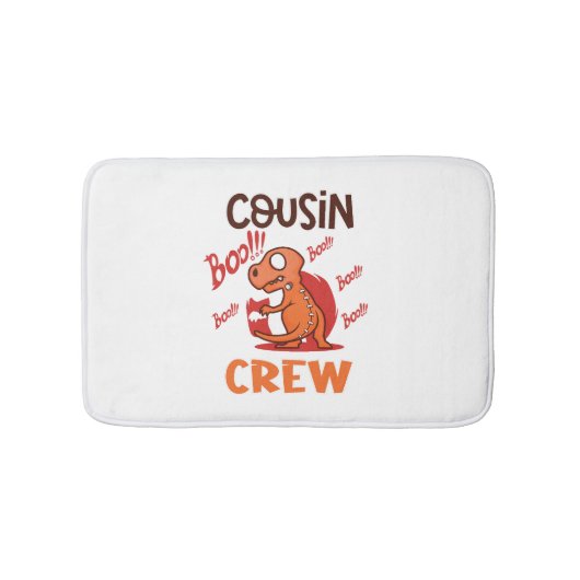 Boo Cousin Crew Halloween Dinosaur Spooky Kostuum Badmat (Voorkant)