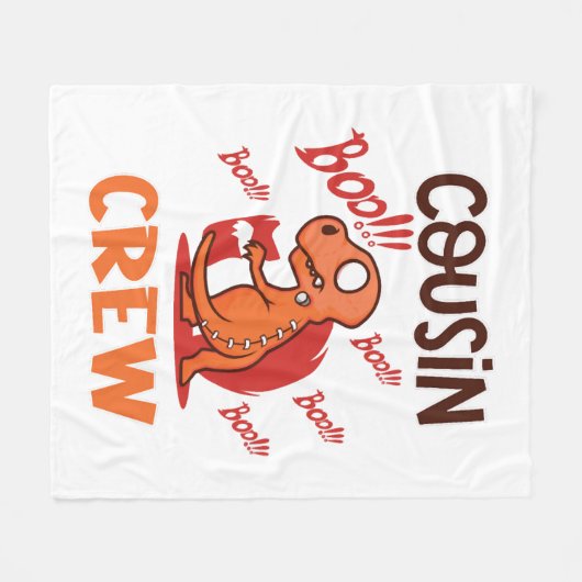 Boo Cousin Crew Halloween Dinosaur Spooky Kostuum Fleece Deken (Voorkant (Horizontaal))