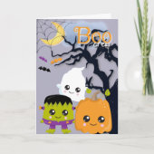 Boo Crew 1 Cute Halloween Kaart voor kinderen (Voorkant)