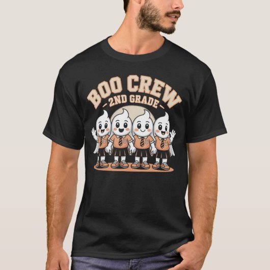 Boo Crew 2e klas Schattigee Halloween-spoken T-shirt (Voorkant)