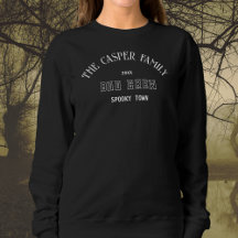 Boo Crew aangepaste familienaam Halloween Black