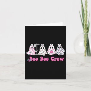 Boo Crew Borstkanker Ghost Nurse Halloween Kaart