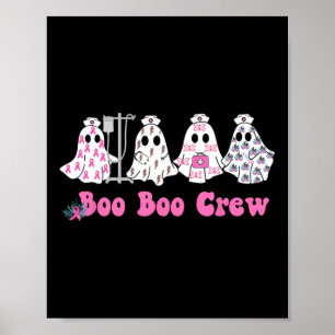 Boo Crew Borstkanker Ghost Nurse Halloween Poster