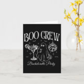 Boo Crew Chelorette Party Halloween Witchy Bridal Kaart (Gele Bloem)
