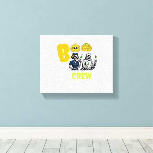 Boo Crew Classic T-shirt Canvas Afdruk (Insitu (Houten vloer))