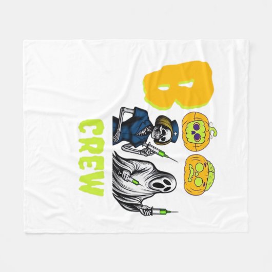 Boo Crew Classic T-shirt Fleece Deken (Voorkant (Horizontaal))