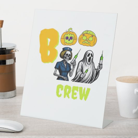 Boo Crew Classic T-shirt Reclamebord Met Voetstuk (Insitu)